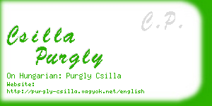 csilla purgly business card